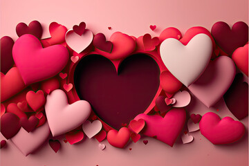 Happy Valentine's Day, Heart Design, Generative AI