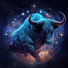 Ethereal zodiac sign taurus, Generative, AI - 564980250