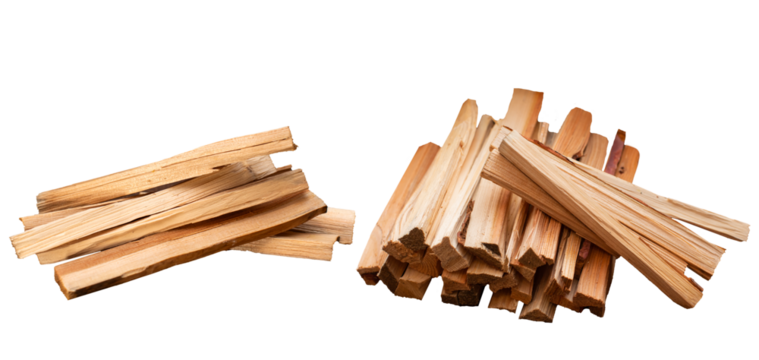 kindling wood on transparent background, png