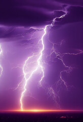 beautiful thunder wallpaper illustration Generative AI Content by Midjourney