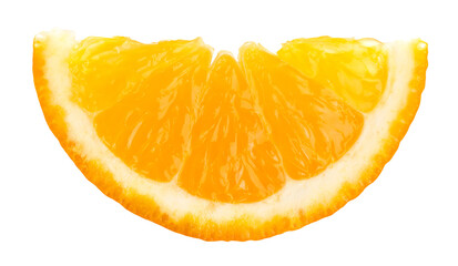 Orange slice isolated on transparent background. PNG format