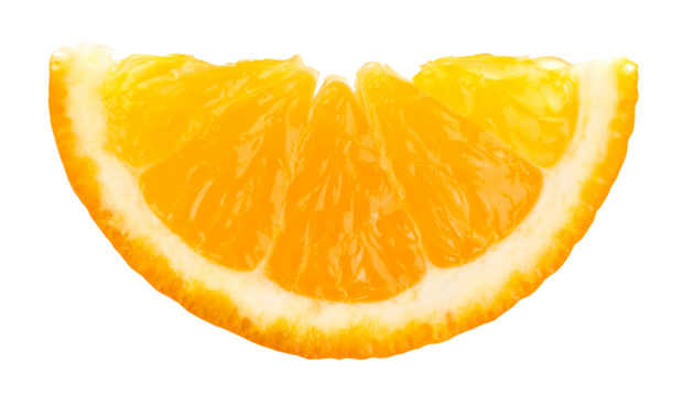 Orange slice isolated on transparent background. PNG format