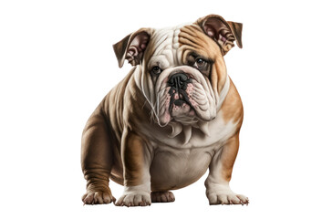 Obraz premium Bulldog dog isolated, generative ai , PNG