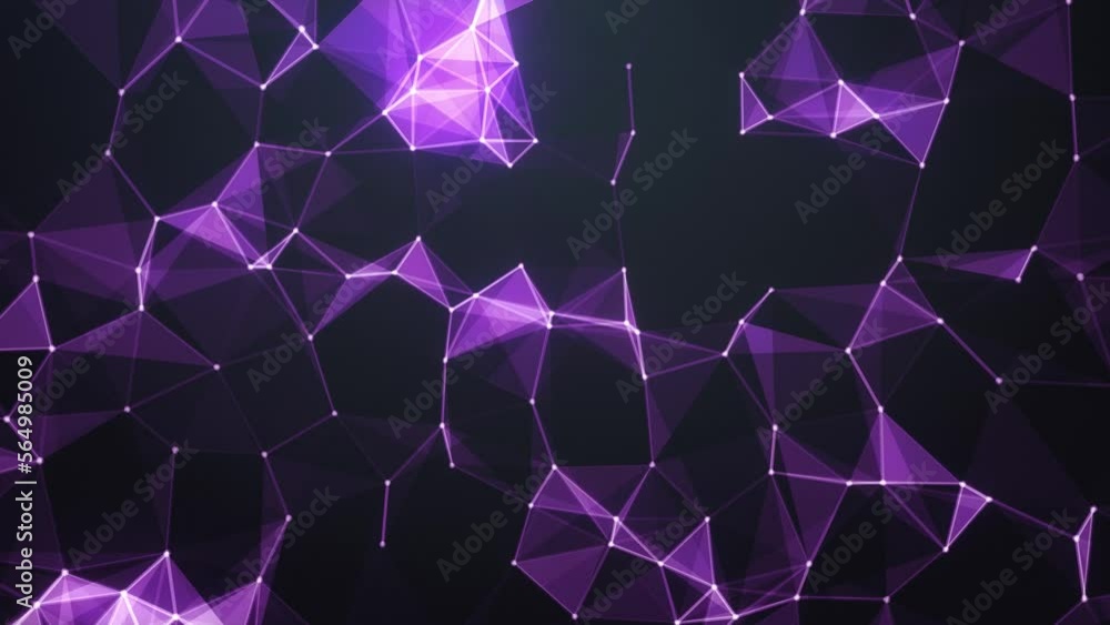 Poster glowing futuristic network shape - animation