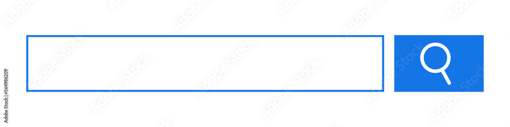Poster blue internet search box icon. web search. vector.