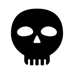 Hazardous Area Icon. Skull icon. Vector.