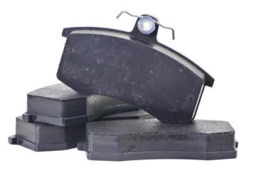 Car brake pads on a white isolated background