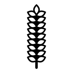 Wheat silhouette icon. Cereal grain. Vector.