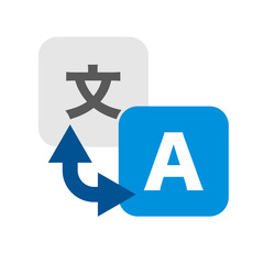 Translation Icon. Language translation. Language switch. Vector.
