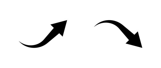 Up and Down Trend Arrows. Vector.