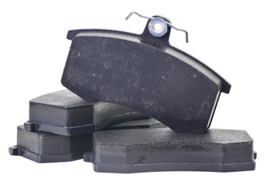 Car brake pads on a white isolated background