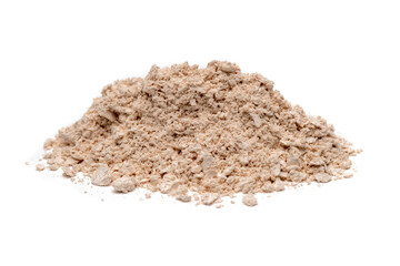 Pile of make up powder isolated on white background
