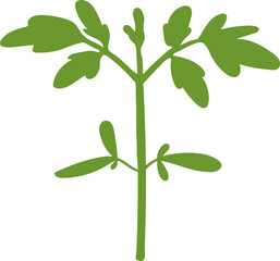 Sprout cultivation flat icon Spring plant planting