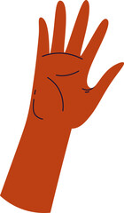 Greeting flat icon Black race hand Communication