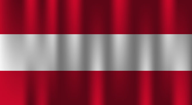 flag of austria country nation symbol 3d textile satin effect  background wallpaper vector