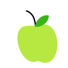 simple green apple isolated