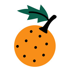 cute orange fruit illustration