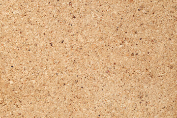 Crushed cork tree, background uniform texture, close-up macro top view