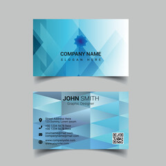 Professional business card design template for company or business. Two color simple but professional design. Compatible for business and personal use
