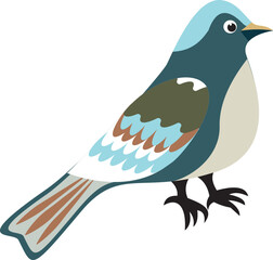 A small decorative bird. Vector file for designs.
