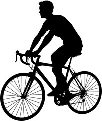 Obraz premium Bike Cyclist Riding Bicycle Silhouette