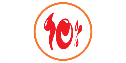 Sale off discount promotion numbers set made of realistic Discount abstract Vector for your unique sale poster, advertising banner