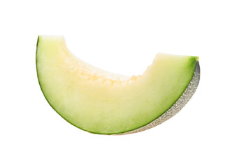 Cantaloupe melon slices on transparent png © Montree