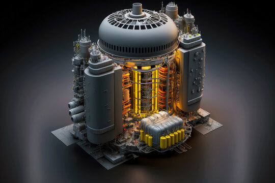 Image Of Large Nuclear Reactor For Nuclear Power Plant