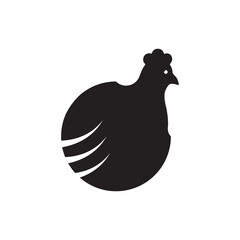 bird chicken logo icon illustration.