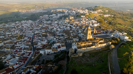 vista del amanecer en el municipio de Medina Sidonia, en la provincia de Cádiz, España