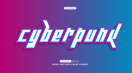 Editable Text Effects - Cyberpunk Slogan with Background