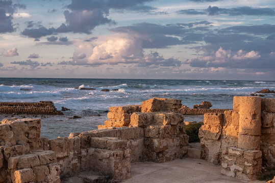 View of the sea in caesarea