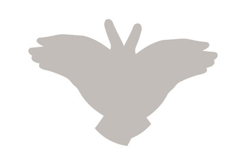 Obraz premium Shadow animal flat icon Bat silhouette