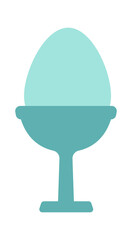 Easter egg on stand pattern element flat icon