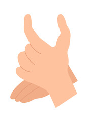 Hand flat icon Make deer with fingers