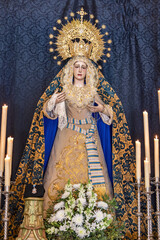Image of Our Lady of Loneliness (Nuestra Señora de la Soledad) inside of the Hermitage of La...