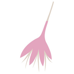 Isolated flower illustration in pink - graphic design element