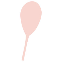 Isolated leaf illustration in pink - graphic design element