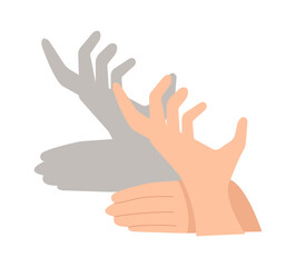 Make shadow hand animals flat icon