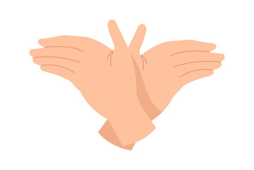 Hand flat icon Make bat with fingers
