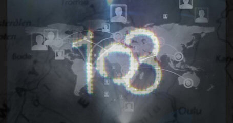 Countdown against grey background 4k