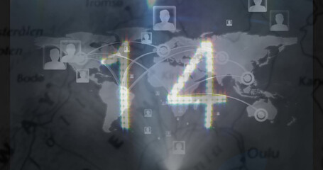 Countdown against grey background 4k