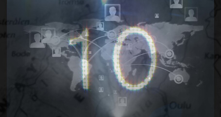 Countdown against grey background 4k