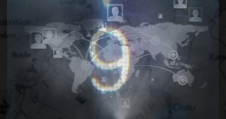 Countdown against grey background 4k