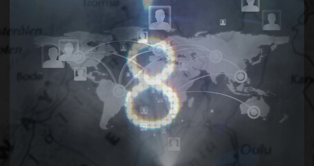 Countdown against grey background 4k