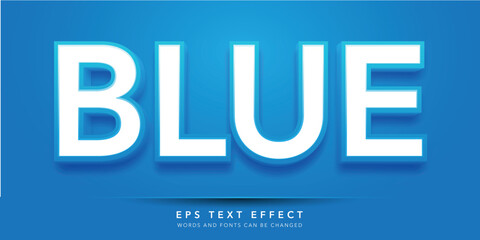 blue 3d editable text effect