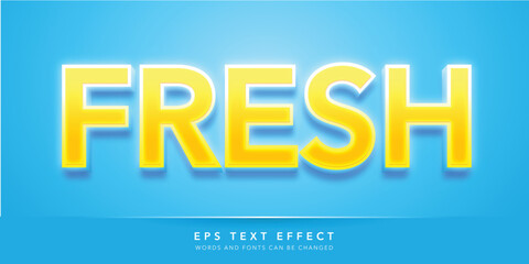 fresh 3d editable text effect