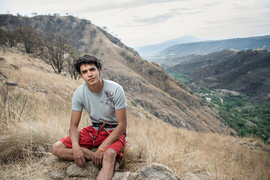 Portrait of a climber in El Diente, Guadalajara, Jalisco, Mexico