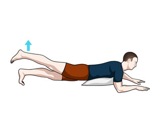 Vectoral exercise illustration for hip pain (hip joint). Exercise 8