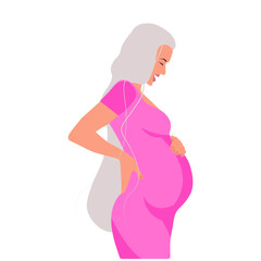 Fototapeta na wymiar happy pregnant woman